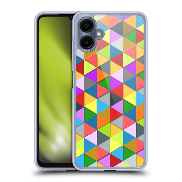 PLdesign Geometric Colourful Triangle Soft Gel Case for Samsung Galaxy A06 4G / 5G