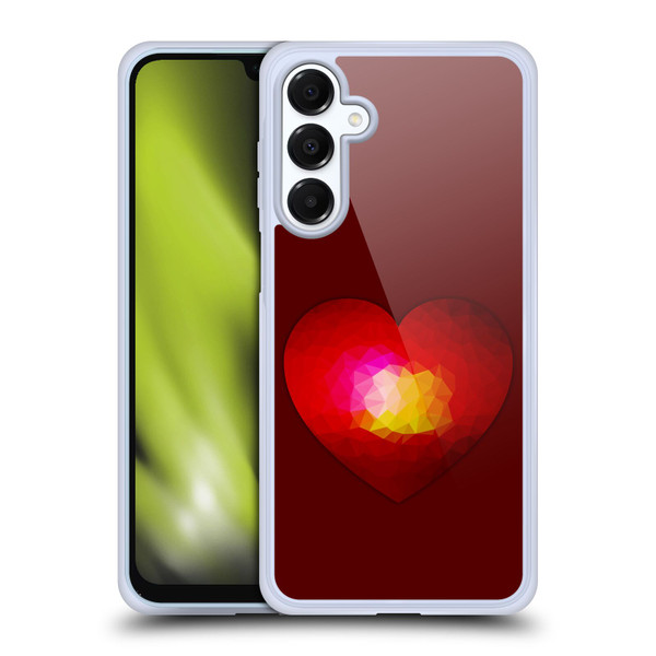 PLdesign Geometric Burning Heart Soft Gel Case for Samsung Galaxy A16 5G & MagSafe