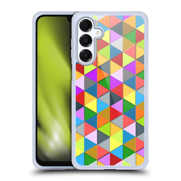 PLdesign Geometric Colourful Triangle Soft Gel Case for Samsung Galaxy A16 5G & MagSafe