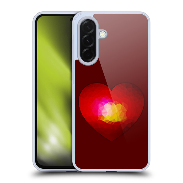 PLdesign Geometric Burning Heart Soft Gel Case for Samsung Galaxy A36 5G