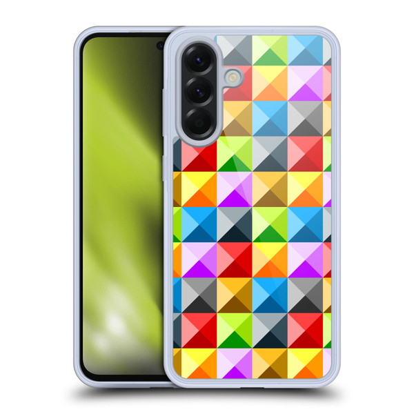 PLdesign Geometric Colourful Quarter Soft Gel Case for Samsung Galaxy A56 5G