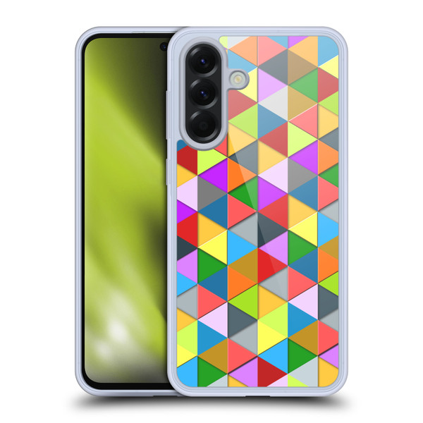 PLdesign Geometric Colourful Triangle Soft Gel Case for Samsung Galaxy A56 5G