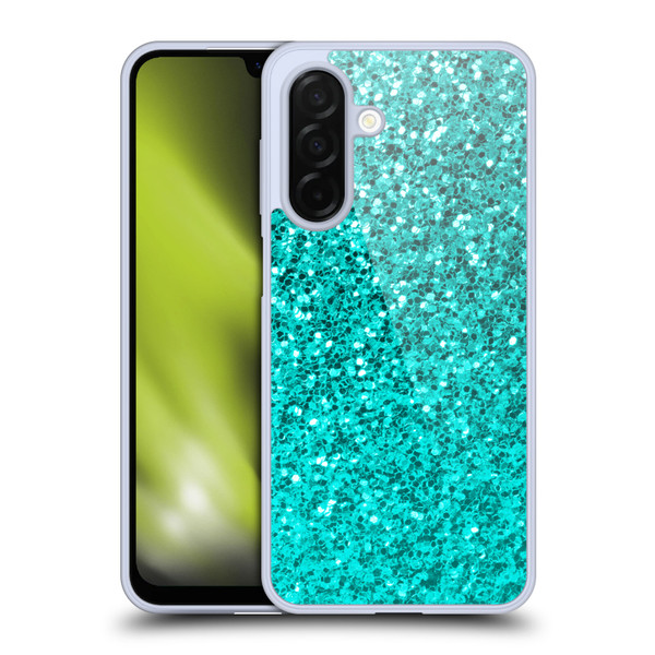 PLdesign Sparkle Prints Aqua Blue Soft Gel Case for Samsung Galaxy A26 5G
