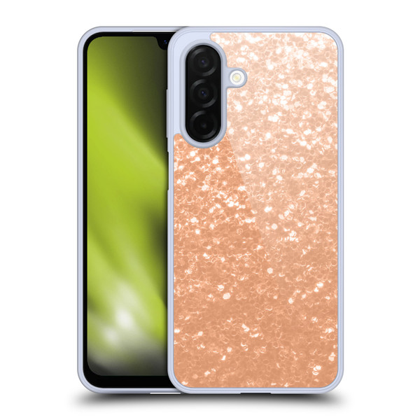 PLdesign Sparkle Prints Peach Soft Gel Case for Samsung Galaxy A26 5G