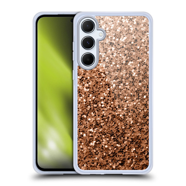 PLdesign Sparkle Prints Bronze Soft Gel Case for Samsung Galaxy A55 5G