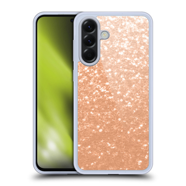 PLdesign Sparkle Prints Peach Soft Gel Case for Samsung Galaxy A56 5G