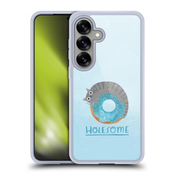 Planet Cat Puns Holesome Soft Gel Case for Samsung Galaxy S25 & MagSafe