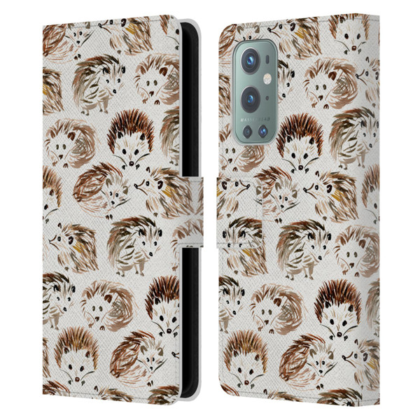 Cat Coquillette Animals Hedgehogs Leather Book Wallet Case Cover For OnePlus 9