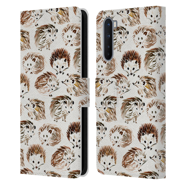 Cat Coquillette Animals Hedgehogs Leather Book Wallet Case Cover For OnePlus Nord 5G