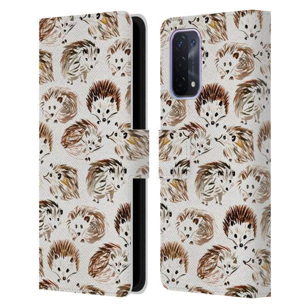Cat Coquillette Animals Hedgehogs Leather Book Wallet Case Cover For OPPO A54 5G