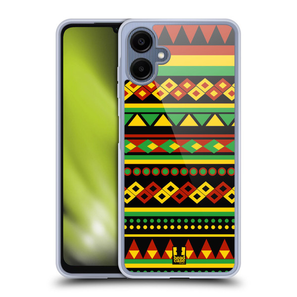Head Case Designs Rasta Colour Patterns Aztec Soft Gel Case for Samsung Galaxy A06 4G / 5G
