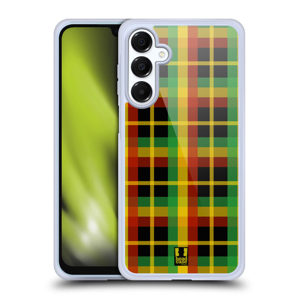 Head Case Designs Rasta Colour Patterns Plaid Soft Gel Case for Samsung Galaxy A16 5G & MagSafe