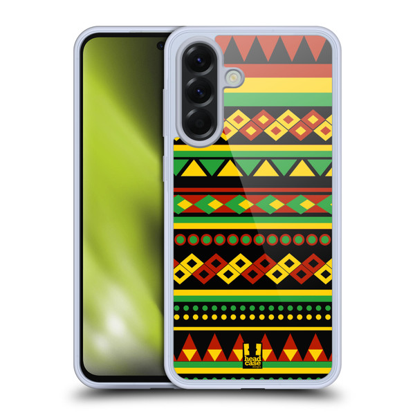 Head Case Designs Rasta Colour Patterns Aztec Soft Gel Case for Samsung Galaxy A56 5G