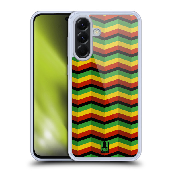 Head Case Designs Rasta Colour Patterns Zigzag Soft Gel Case for Samsung Galaxy A56 5G