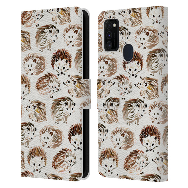 Cat Coquillette Animals Hedgehogs Leather Book Wallet Case Cover For Samsung Galaxy M30s (2019)/M21 (2020)
