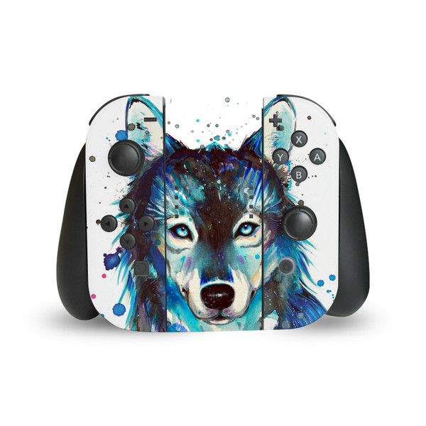 Pixie Cold Art Mix Ice Wolf Vinyl Sticker Skin Decal Cover for Nintendo Switch Joy Controller