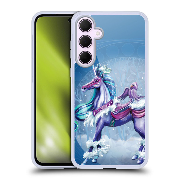 Rose Khan Unicorns Winter Blue Soft Gel Case for Samsung Galaxy A35 5G