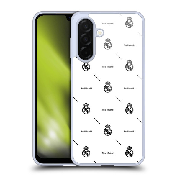 Real Madrid CF Legend Black Logo Pattern Soft Gel Case for Samsung Galaxy A26 5G