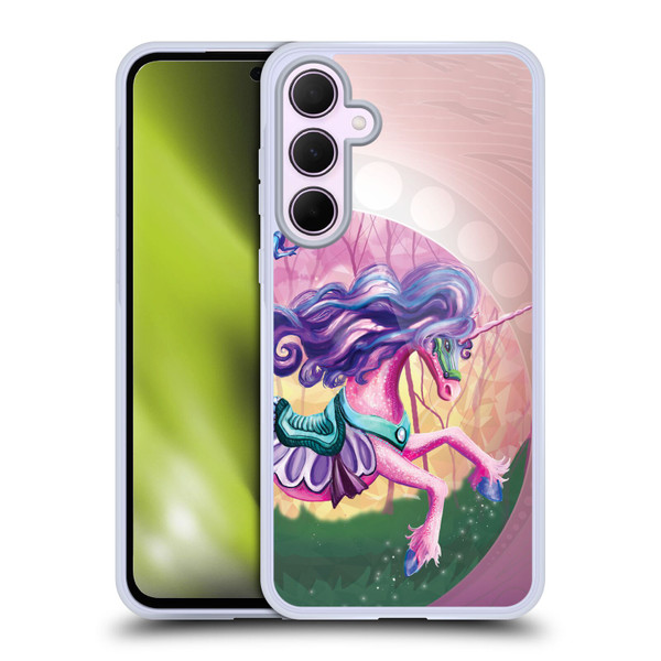 Rose Khan Unicorns Pink Spring Soft Gel Case for Samsung Galaxy A35 5G