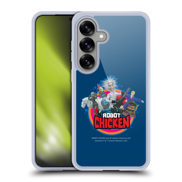 Robot Chicken Graphics Characters Soft Gel Case for Samsung Galaxy S25 & MagSafe