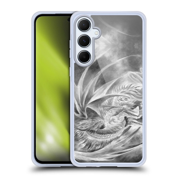 Ruth Thompson Dragons Silver Ice Soft Gel Case for Samsung Galaxy A55 5G