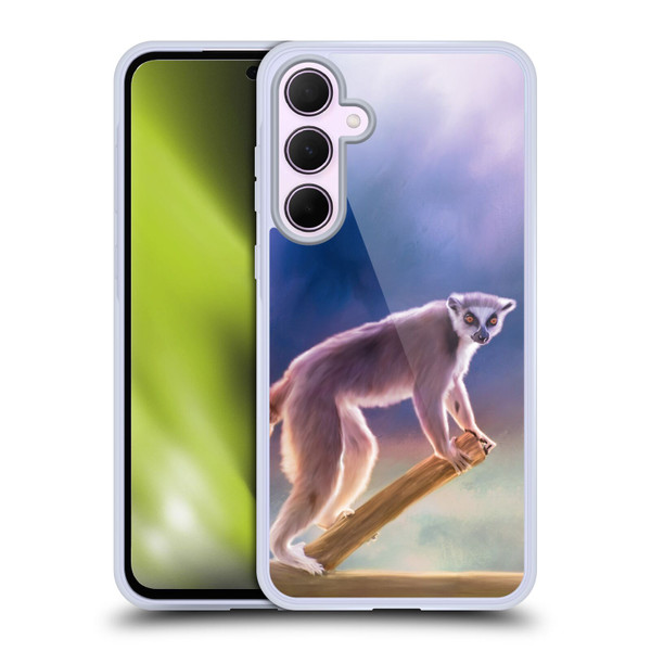 Simone Gatterwe Assorted Designs Ring-Tailed Lemur Soft Gel Case for Samsung Galaxy A35 5G