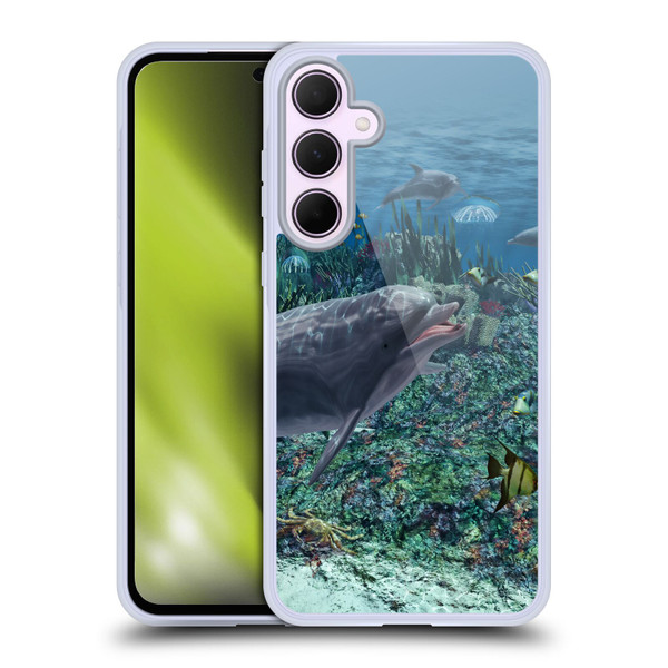 Simone Gatterwe Dolphins Reef Play Soft Gel Case for Samsung Galaxy A35 5G