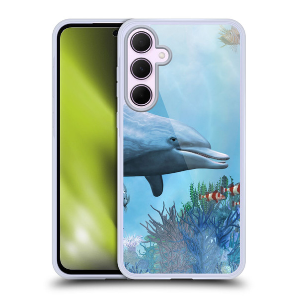 Simone Gatterwe Dolphins Seascape Soft Gel Case for Samsung Galaxy A35 5G