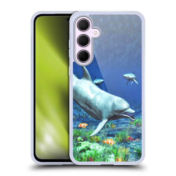 Simone Gatterwe Dolphins Underwater Soft Gel Case for Samsung Galaxy A35 5G