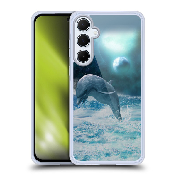 Simone Gatterwe Dolphins Freedom Soft Gel Case for Samsung Galaxy A55 5G