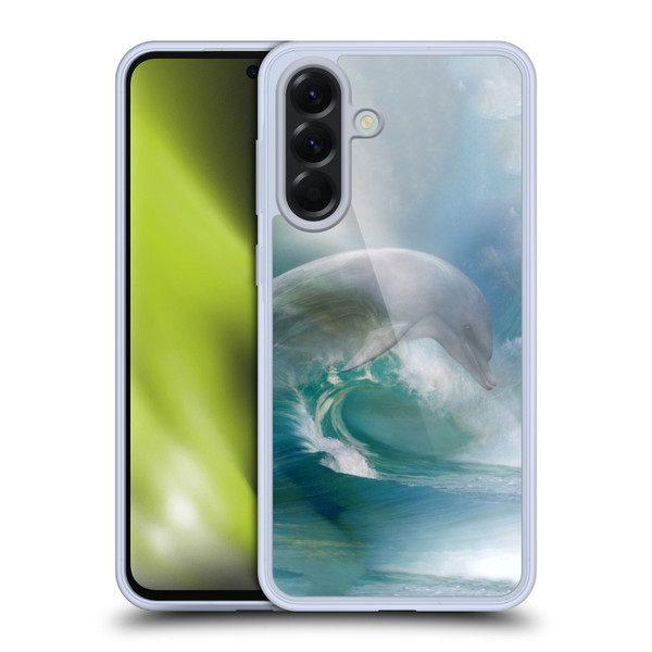 Simone Gatterwe Dolphins Ocean Waves Soft Gel Case for Samsung Galaxy A56 5G