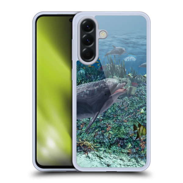 Simone Gatterwe Dolphins Reef Play Soft Gel Case for Samsung Galaxy A56 5G