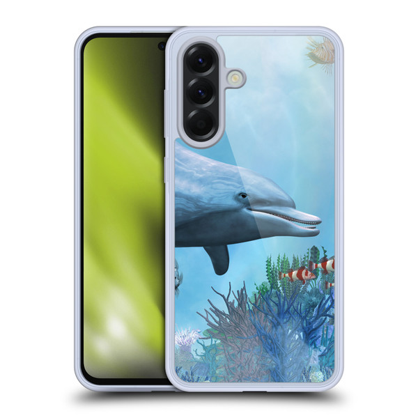 Simone Gatterwe Dolphins Seascape Soft Gel Case for Samsung Galaxy A56 5G