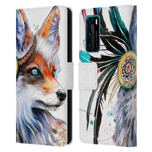 Pixie Cold Animals Fox Leather Book Wallet Case Cover For Huawei P40 5G