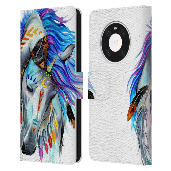Pixie Cold Animals Spirit Leather Book Wallet Case Cover For Huawei Mate 40 Pro 5G