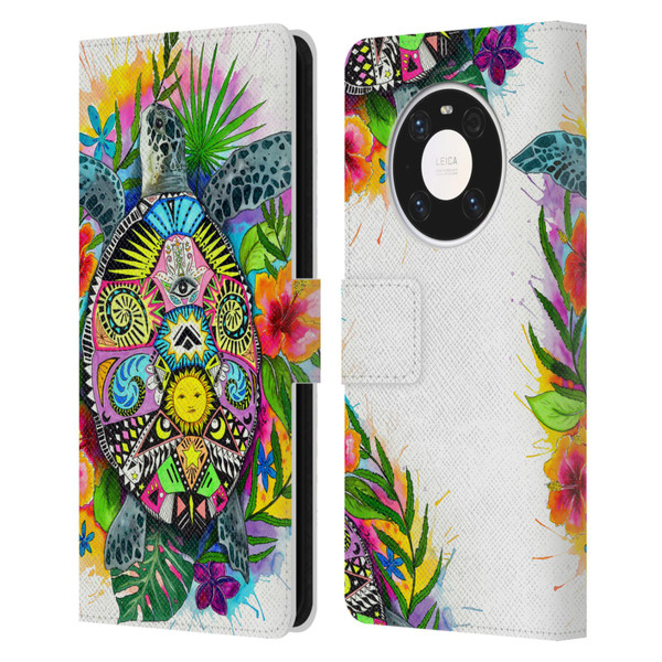 Pixie Cold Animals Turtle Life Leather Book Wallet Case Cover For Huawei Mate 40 Pro 5G
