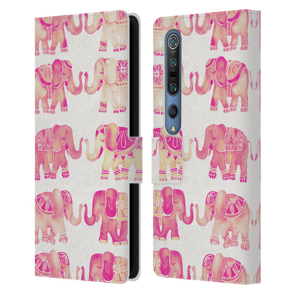 Cat Coquillette Animals 2 Pink Elephants Leather Book Wallet Case Cover For Xiaomi Mi 10 5G / Mi 10 Pro 5G