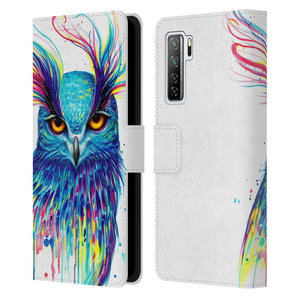 Pixie Cold Animals Into The Blue Leather Book Wallet Case Cover For Huawei Nova 7 SE/P40 Lite 5G