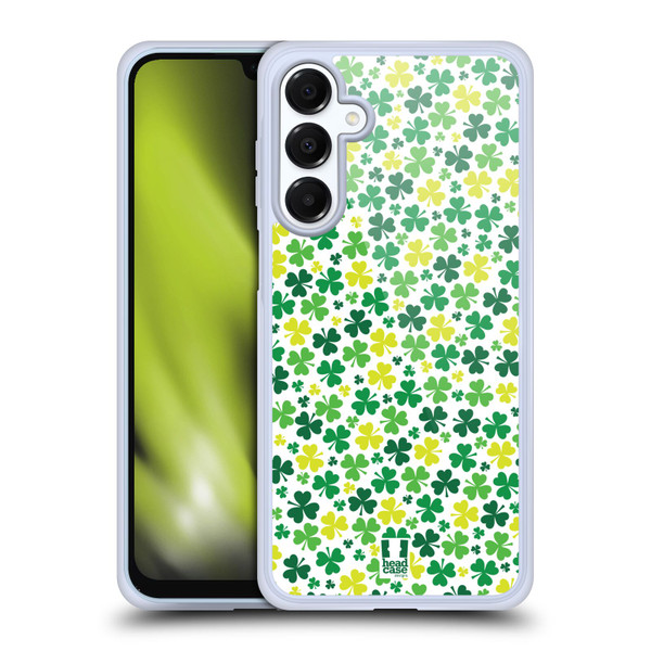 Head Case Designs Shamrock Patterns Ditsy Soft Gel Case for Samsung Galaxy A16 5G & MagSafe