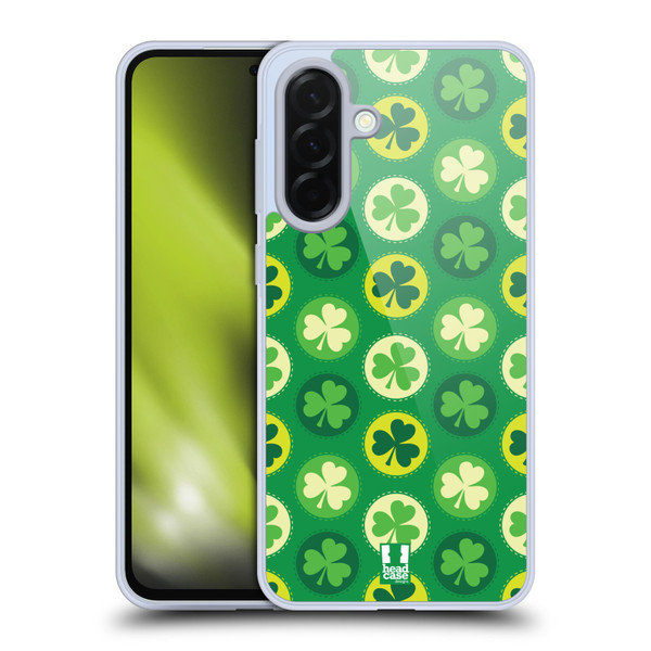 Head Case Designs Shamrock Patterns Patches Soft Gel Case for Samsung Galaxy A36 5G