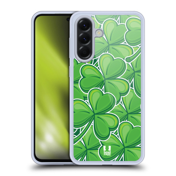 Head Case Designs Shamrock Patterns Stickers Soft Gel Case for Samsung Galaxy A56 5G