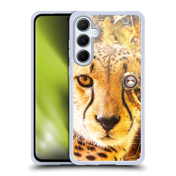 Simone Gatterwe Steampunk Cheetah Soft Gel Case for Samsung Galaxy A55 5G
