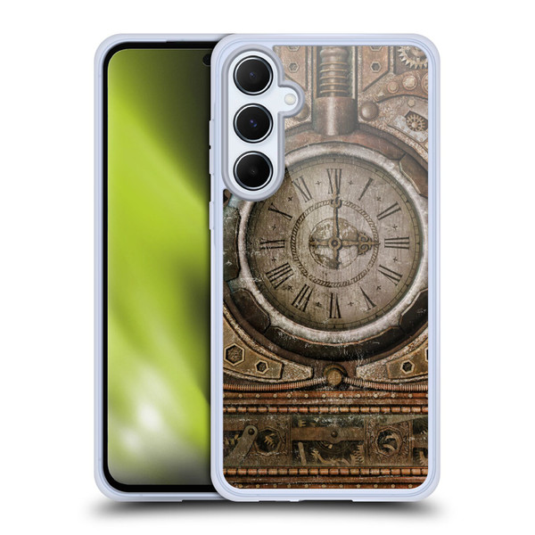Simone Gatterwe Steampunk Grunge Clock Soft Gel Case for Samsung Galaxy A55 5G