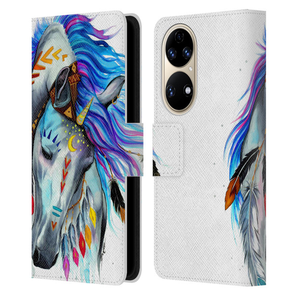 Pixie Cold Animals Spirit Leather Book Wallet Case Cover For Huawei P50