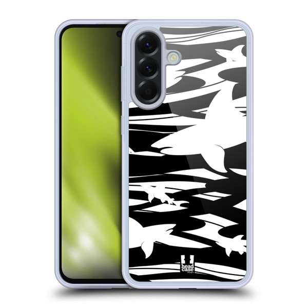 Head Case Designs Shark Prints Negative Space Soft Gel Case for Samsung Galaxy A56 5G