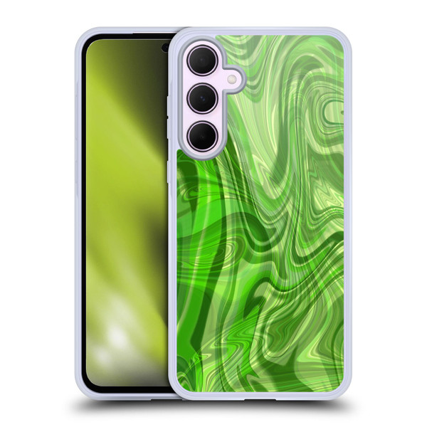Suzan Lind Marble Green Soft Gel Case for Samsung Galaxy A35 5G