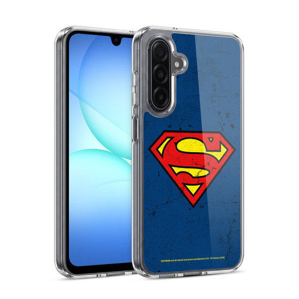 Superman DC Comics Logos Distressed Look Soft Gel Case for Samsung Galaxy A17 4G / 5G