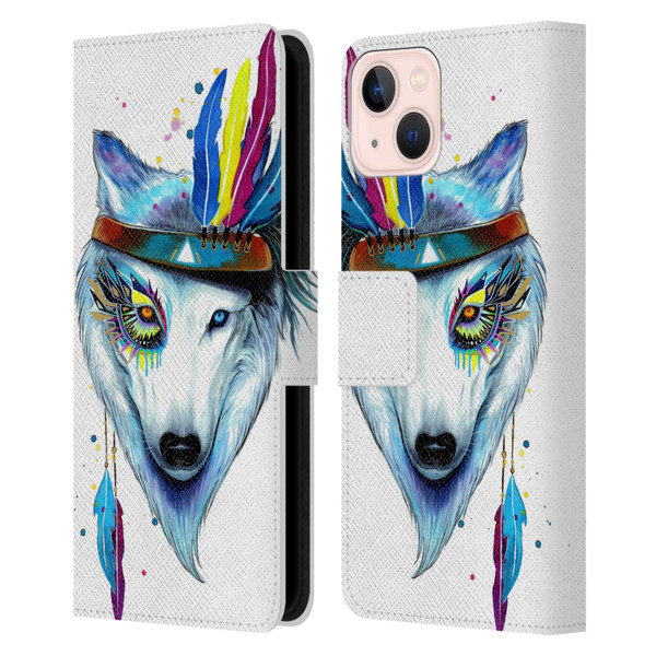 Pixie Cold Animals Warrior Leather Book Wallet Case Cover For Apple iPhone 13
