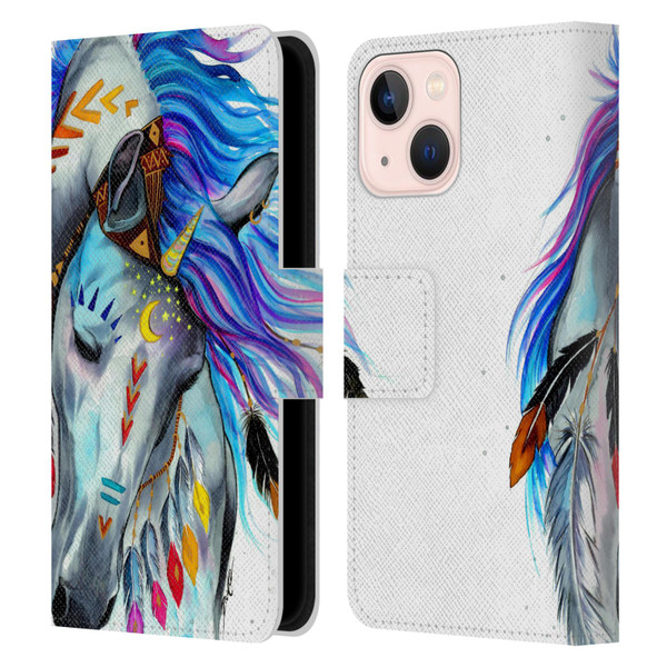 Pixie Cold Animals Spirit Leather Book Wallet Case Cover For Apple iPhone 13 Mini