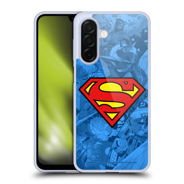 Superman DC Comics Comicbook Art Collage Soft Gel Case for Samsung Galaxy A26 5G